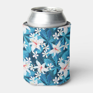 Tropical Hibiscus Floral Pattern 2 Can Cooler