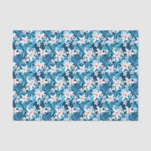 Tropical Hibiscus Floral Pattern 2 Tissue Paper