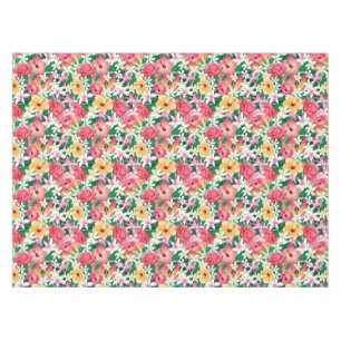 Tropical Hibiscus Floral Pattern Tablecloth