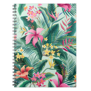 Tropical Hibiscus: Floral Seamless Pattern Notebook