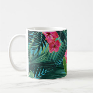Tropical Hibiscus Flower Jungle Pattern #1a #art  Coffee Mug