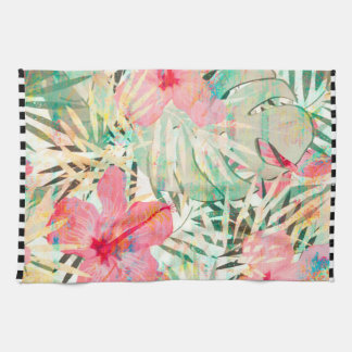 Tropical Hibiscus Flower Kitchen Towel