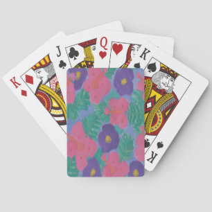 Tropical Hibiscus Flowers Playing Cards