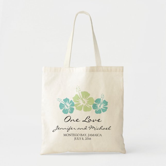 Tropical Hibiscus Flowers Tote Bag (Front)