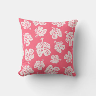Tropical hibiscus for a bit of paradise at at home throw pillow