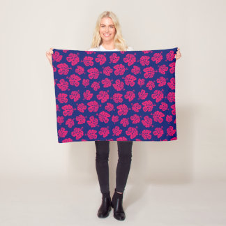 Tropical hibiscus for a bit of paradise at home fleece blanket