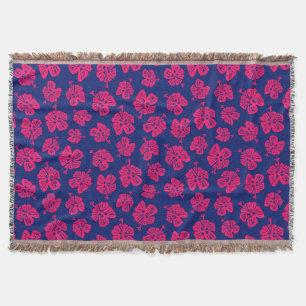 Tropical hibiscus for a bit of paradise at home throw blanket