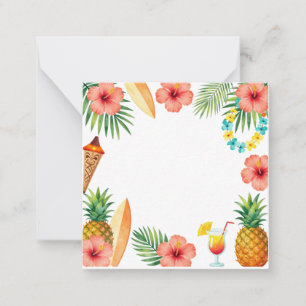 Tropical Hibiscus Frame Aloha Vibes Card