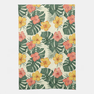 Tropical Hibiscus Garden Kitchen Towel