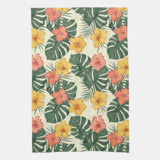 Tropical Hibiscus Garden Kitchen Towel
