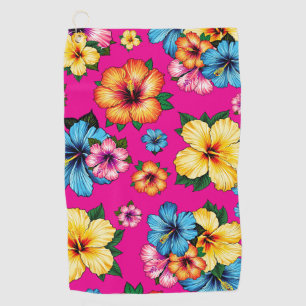 Tropical Hibiscus Golf Towel