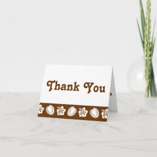 Tropical Hibiscus in Chocolate Thank You Card
