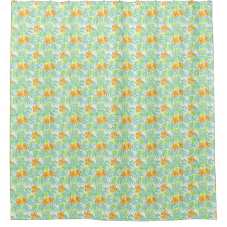 Tropical Hibiscus Monstera Leaf Pattern Home Decor