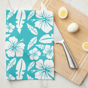 Tropical Hibiscus Motif serviette de cuisine