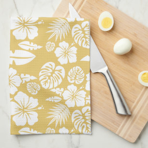 Tropical Hibiscus Motif serviette de cuisine