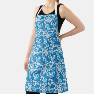 Tropical Hibiscus Pattern Apron