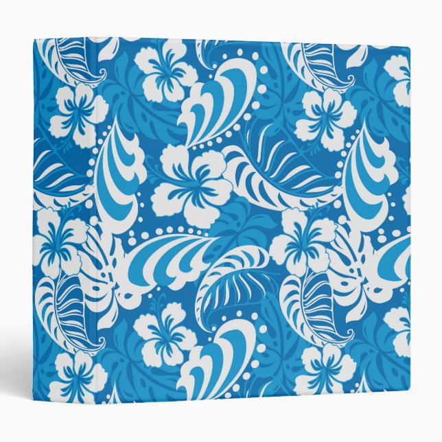 Tropical Hibiscus Pattern Binder (Front/Spine)