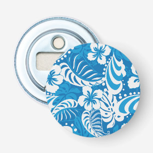 Tropical Hibiscus Pattern Bottle Opener