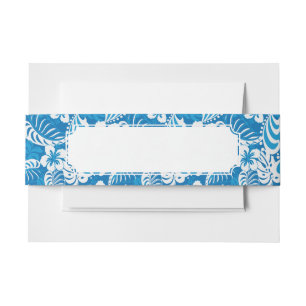 Tropical Hibiscus Pattern Invitation Belly Band