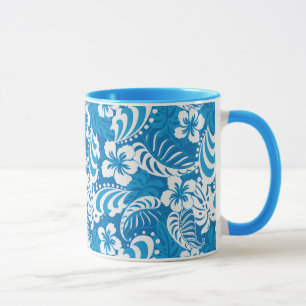 Tropical Hibiscus Pattern Mug