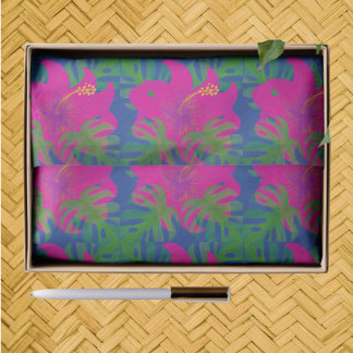 Tropical Hibiscus Philodendron  Tissue Paper