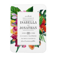 Tropical Hibiscus, Plumeria & Palm | Save The Date
