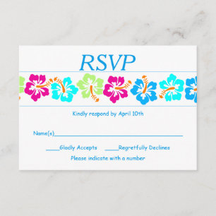 Tropical Hibiscus - RSVP Card