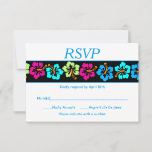 Tropical Hibiscus - RSVP Card