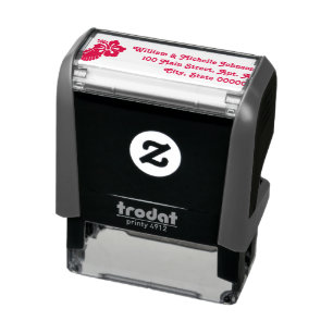 Tropical Hibiscus Self-Inking Address Stamp