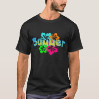 tropical hibiscus summer t-shirt