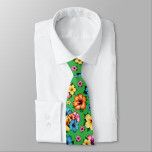 Tropical Hibiscus Tie