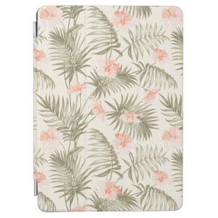 Tropical Hisbiscus Palm Tree Pattern iPad Air Cover