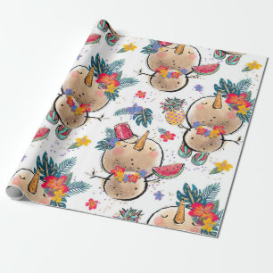 Tropical Holiday Christmas Wrapping Paper