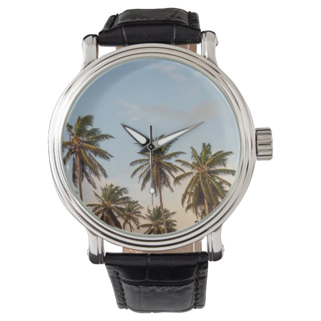 Tropical Holiday Palm Trees Watch (Front)