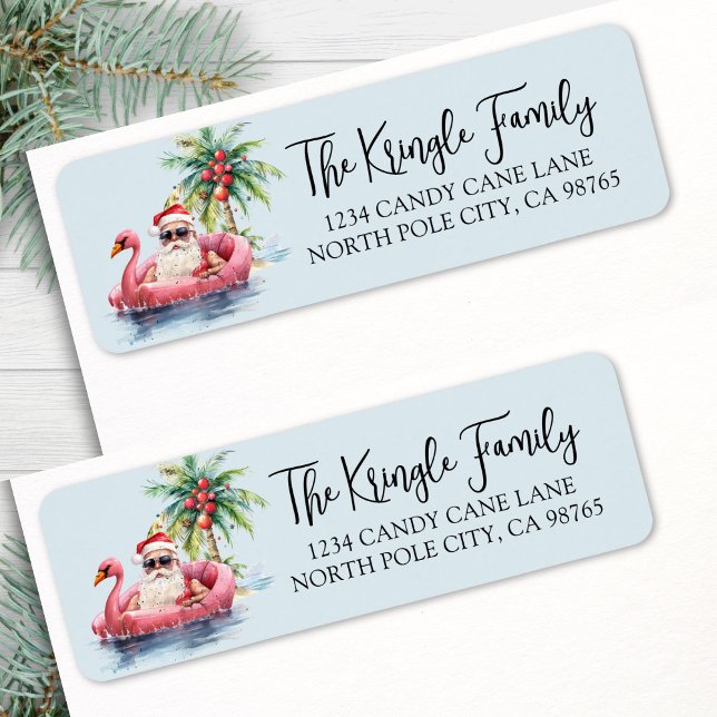 Tropical Holiday Return Address (Tropical Holiday Return Address label)