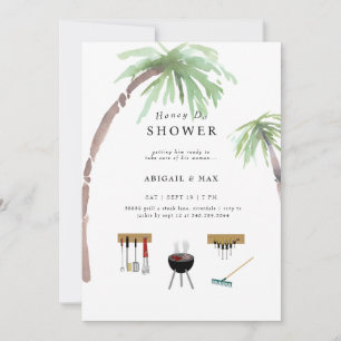 Tropical Honey Do Couples Wedding Shower Invitation