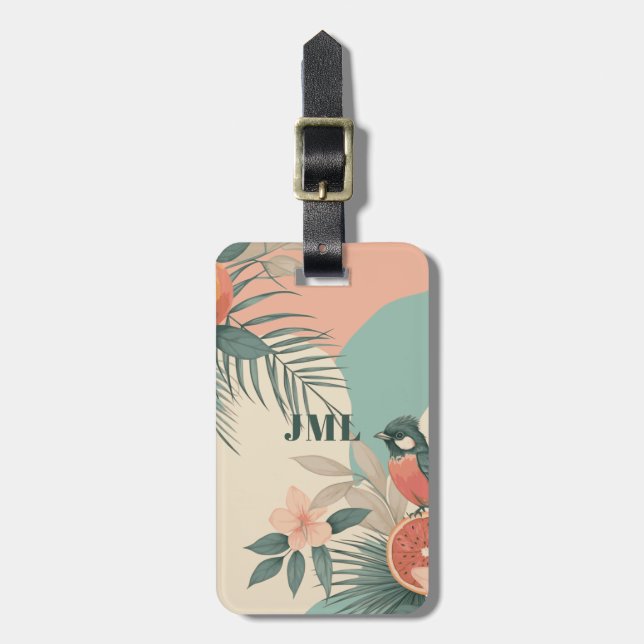 Tropical Humming Bird Luggage Tag (Front Vertical)