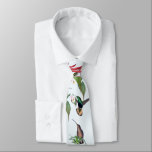 Tropical Hummingbird Birds Orchid Flowers Tie<br><div class="desc">Gorgeous collage of vintage fine art of tropical exotic Hummingbird Birds and Orchid and other Flowers and Leaves   is on this Necktie.  Image is public domain due to expired copyright. Collage is by me.</div>
