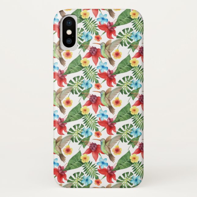Tropical Hummingbird Case-Mate iPhone Case (Back)