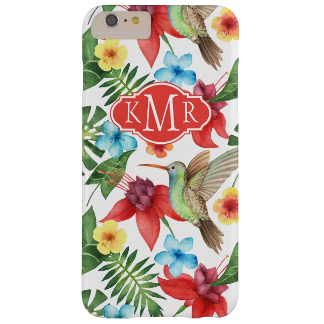 Tropical Hummingbird | Monogram Case-Mate iPhone Case (Back)