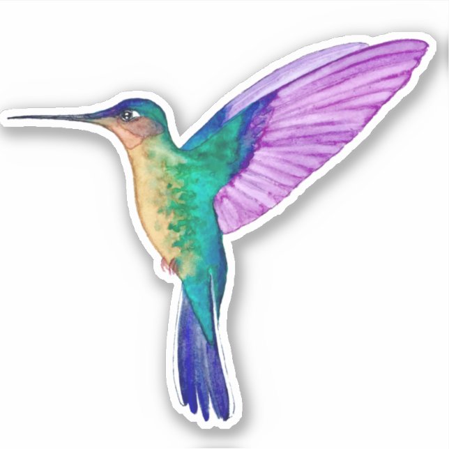 Tropical Hummingbird Sticker (Front)