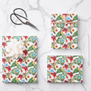 Tropical Hummingbird Wrapping Paper Sheet