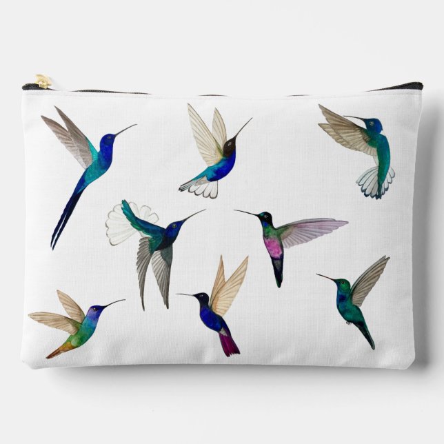 Tropical Hummingbirds  Accessory Pouch (Front)