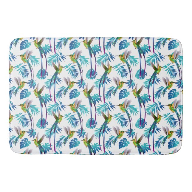 Tropical Hummingbirds  Bath Mat (Front)