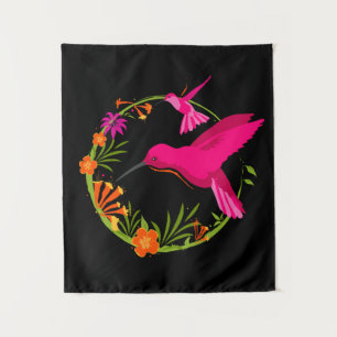 Tropical Hummingbirds Colourful Tapestry
