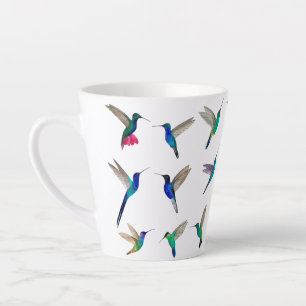 Tropical hummingbirds latte mug