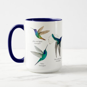 Tropical Hummingbirds Two-Tone Coffee Mug