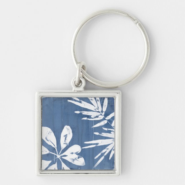 Tropical Indigo Impressions - Tropical Greenery Keychain (Front)