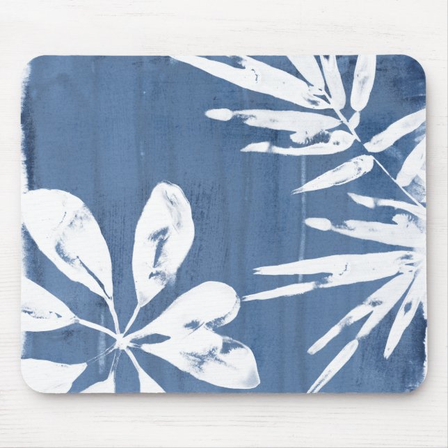Tropical Indigo Impressions - Tropical Greenery Mouse Pad (Front)