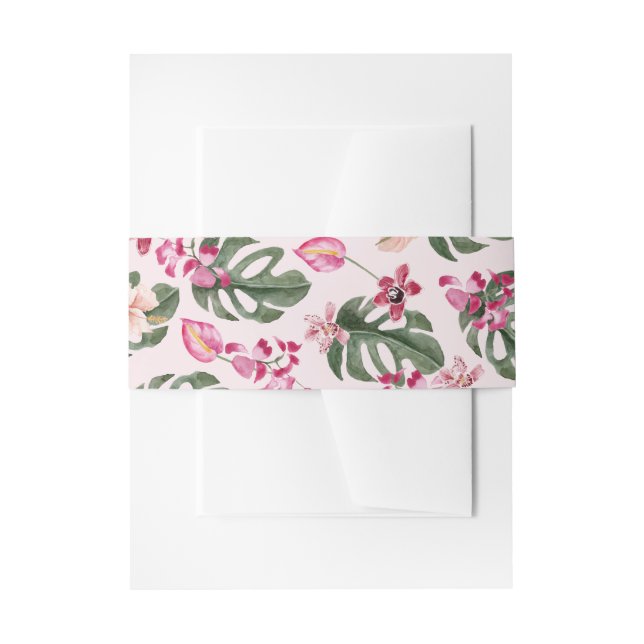 Tropical Invitation Belly Band (Front Example)